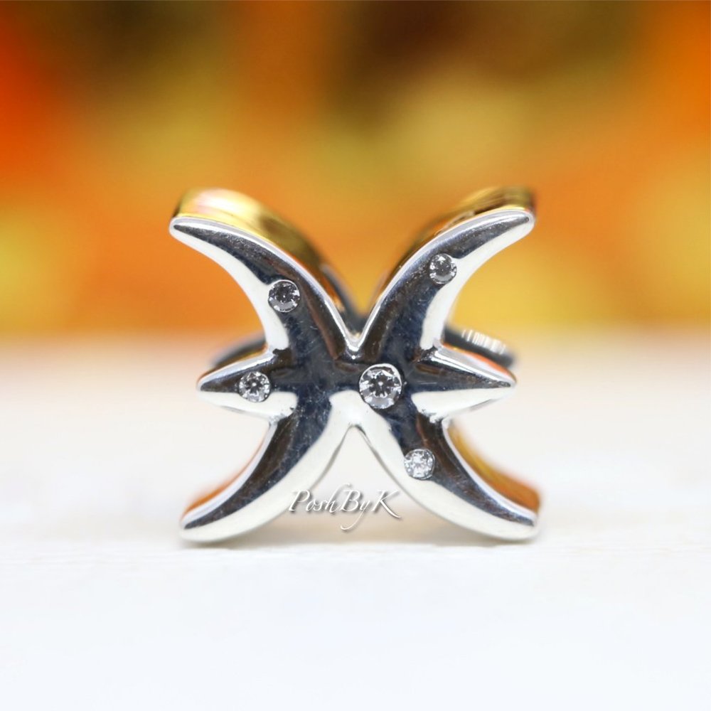 PANDORA SPARKLING PISCES ZODIAC CHARM 798426C01